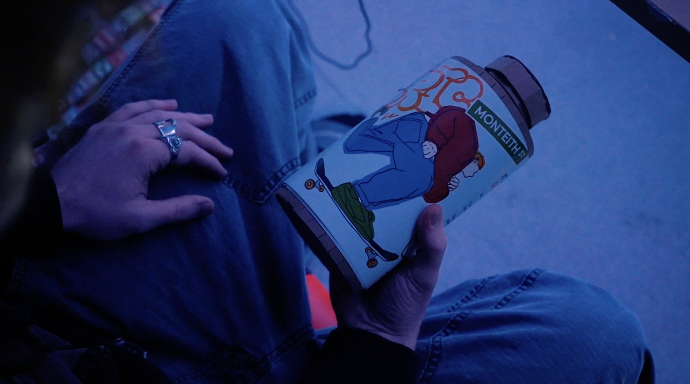 close-up of film camera